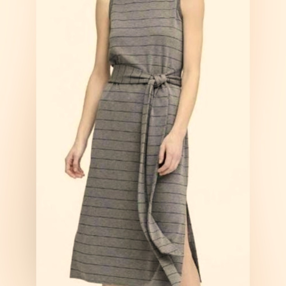 Banana Republic grey and black stripe dress